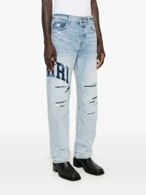 AMIRI - Men Varsity Logo Repair Straight Jean