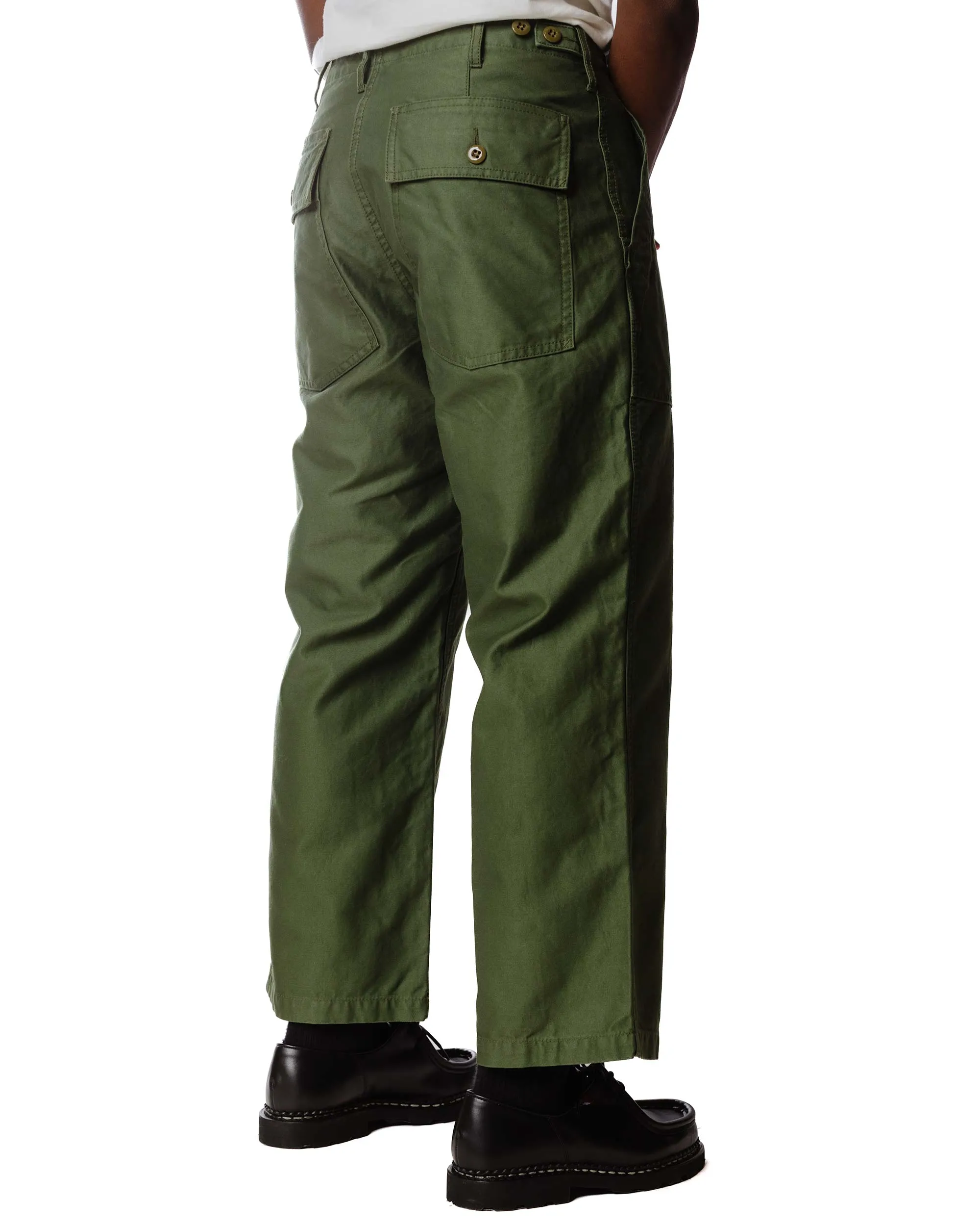 Mens Beams Plus Olive Utility MIL Trousers - Versatile & Stylish Military-Inspired Pants